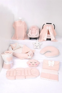 Babynest Puset Örtüsü Alt Açma Emzirme Yastığı Bel Destekli Ana Kucağı Bebek Arabası Minderi-tutmalı